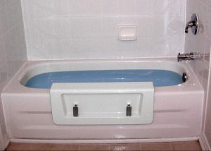 Tub Walk Thru with Door for Easy Access and Less Mess